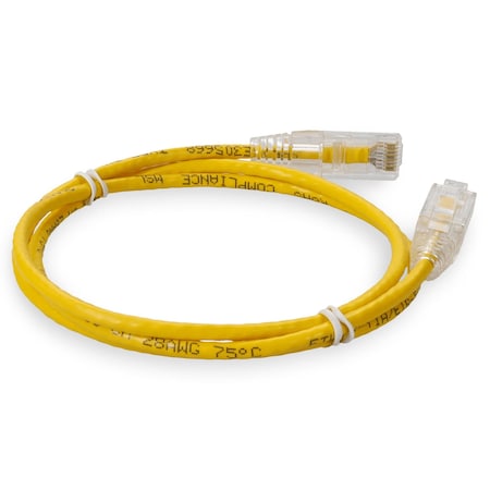 Add-On 4FT RJ-45 MALE TO RJ-45 MALE STRAIGHT YELLOW CAT6 SLIM UTP COPPER PVC ADD-4FSLCAT6-YW